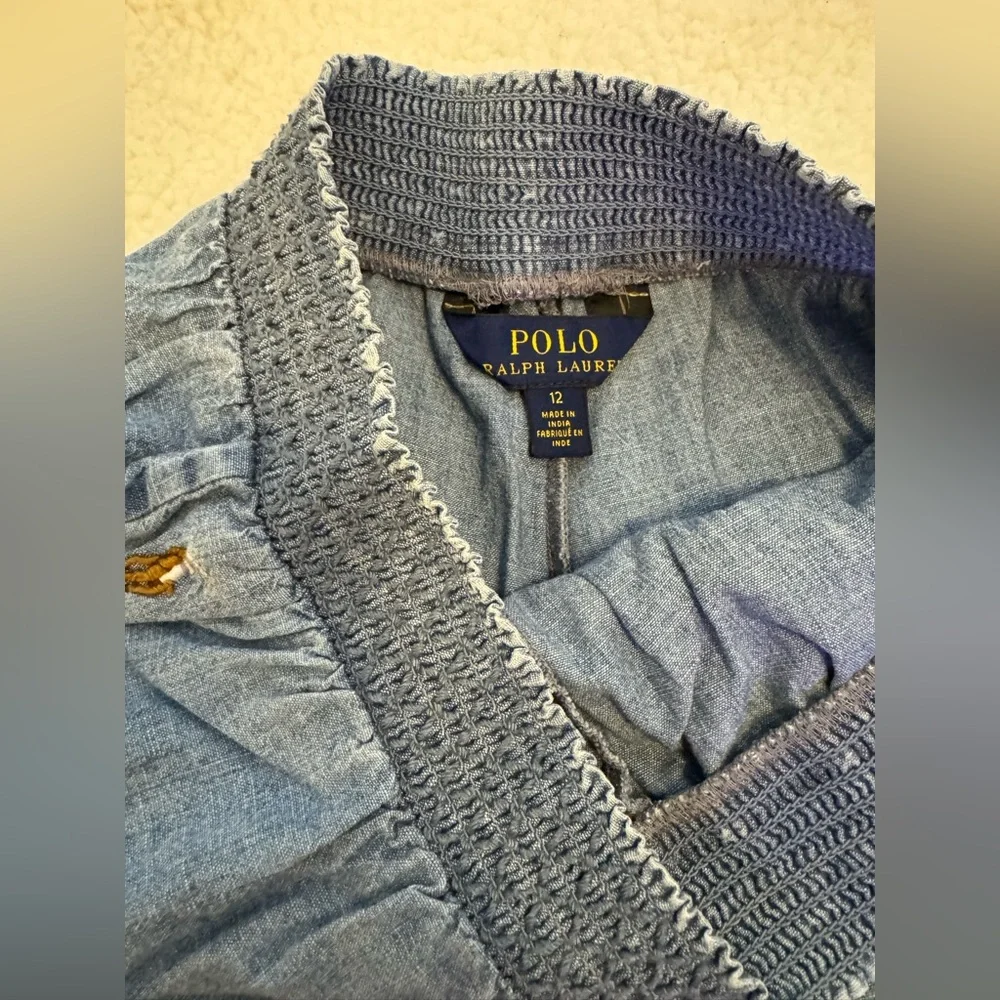 Polo by Ralph Lauren Blue Label Girls Light Blue Jean Shorts